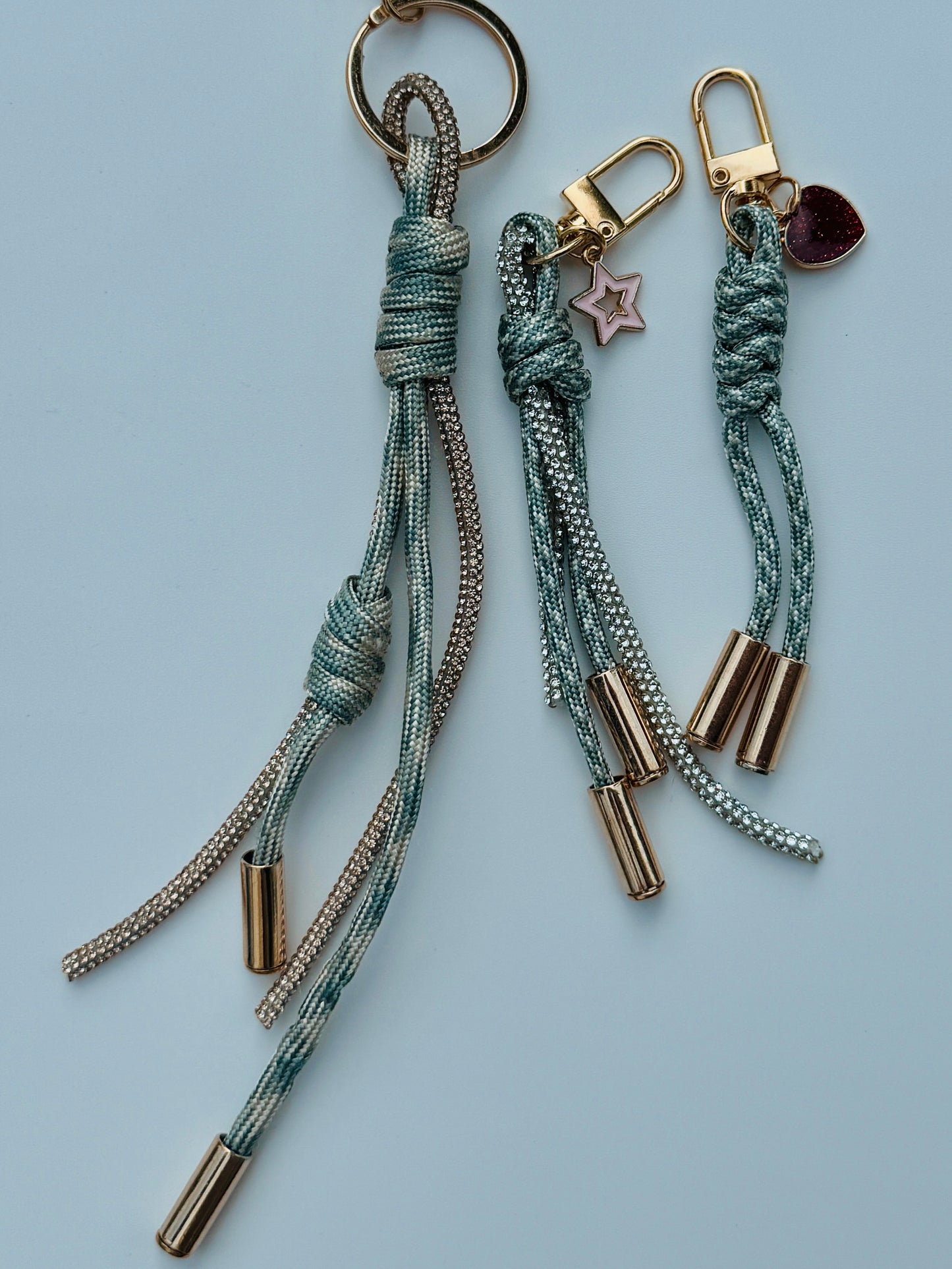 Rope & Rhinestone Bag Charm