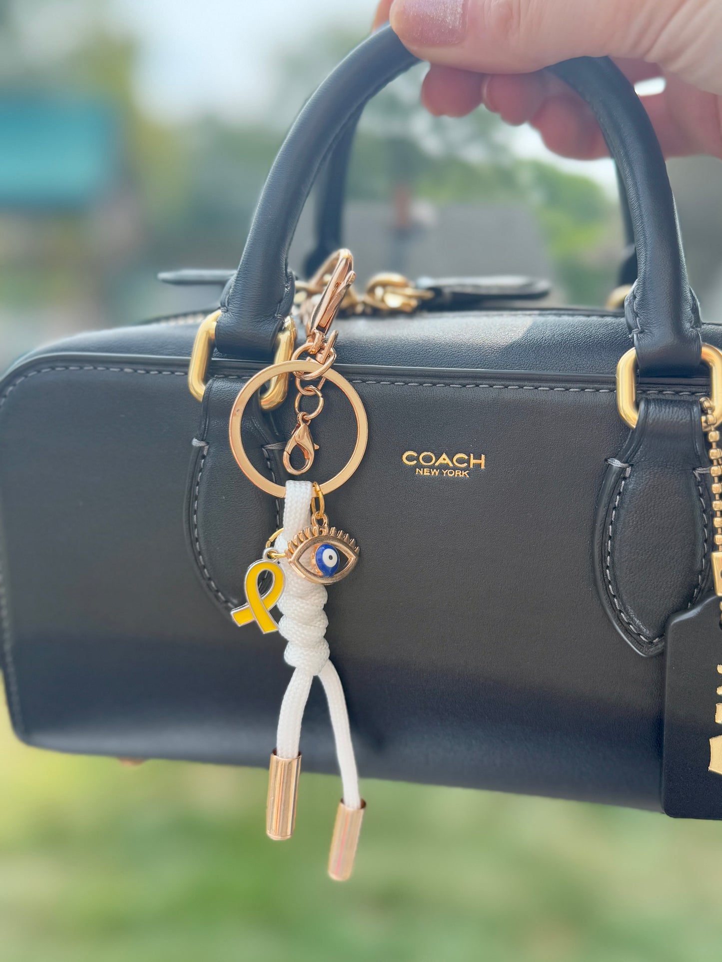 Yellow Ribbon Bag Charm