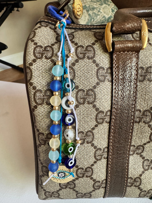Evil Eye Hamsa Bag Charm Keychain