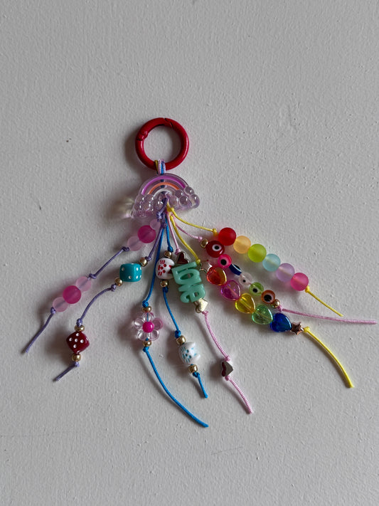 Life Is Good bag charm collection – handmade colorful bag accessories