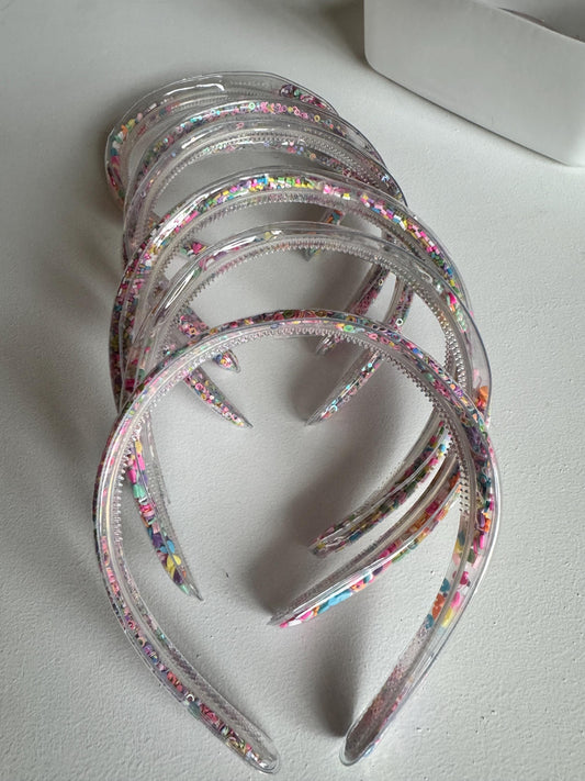 Confetti Sprinkle Headband – handmade colorful sprinkle bead hair accessory
