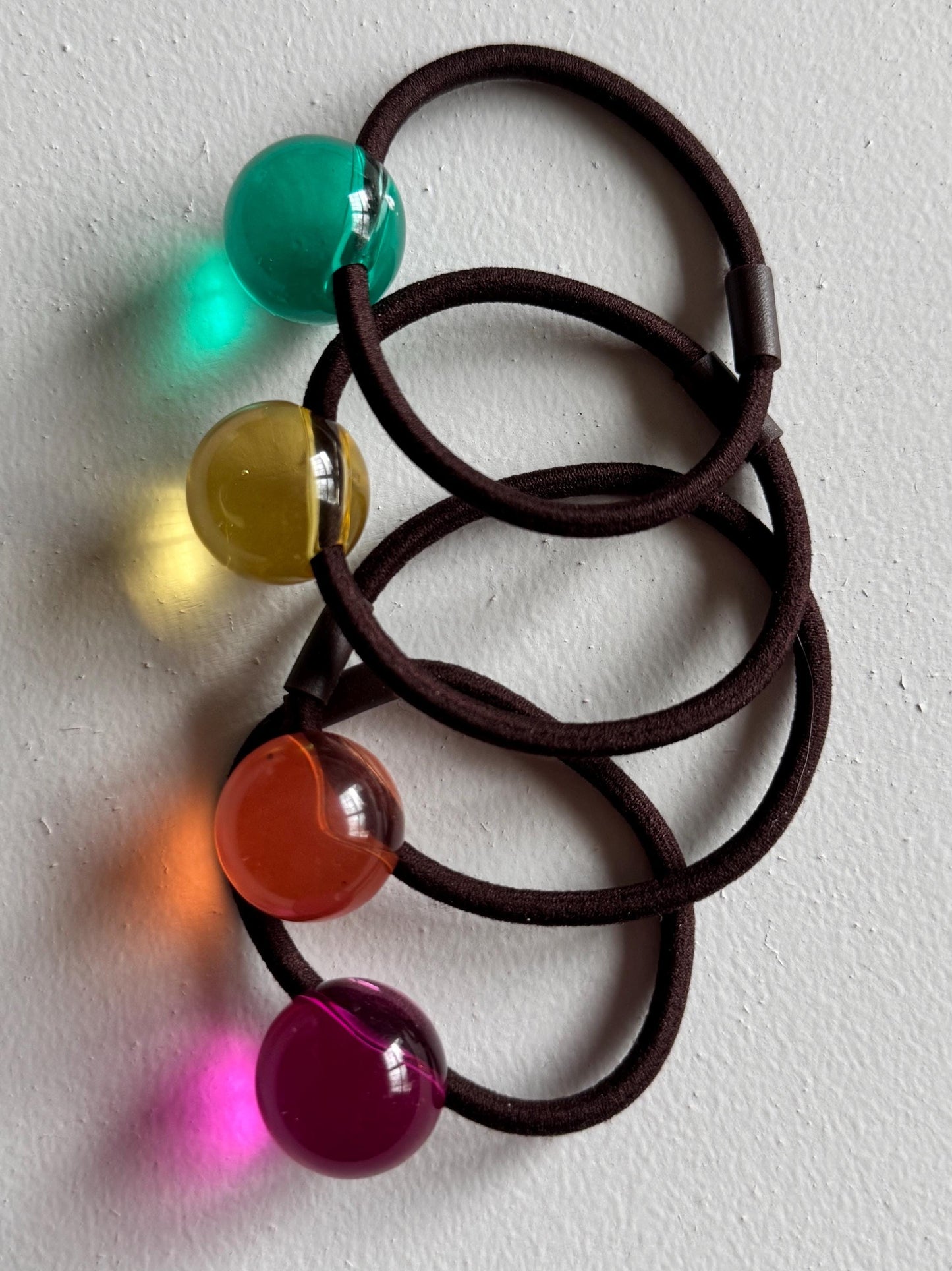 Photo of Jewel tone retro bubble hair band set of 2