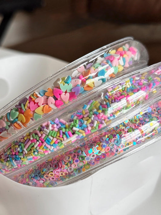 Confetti Sprinkle Headband – handmade colorful sprinkle bead hair accessory