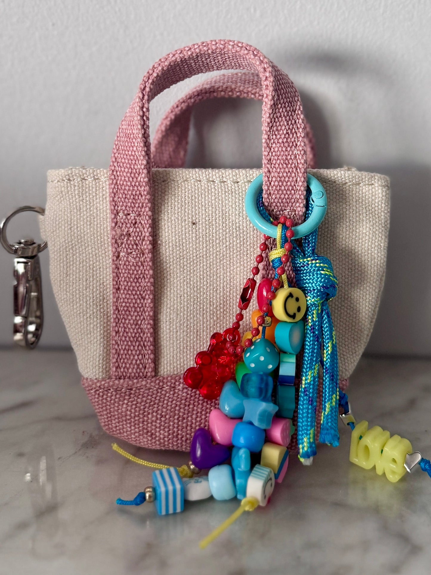 Micro Boat and Tote Bag Charm – Mini Tote with Functional Pocket & Beaded Charm