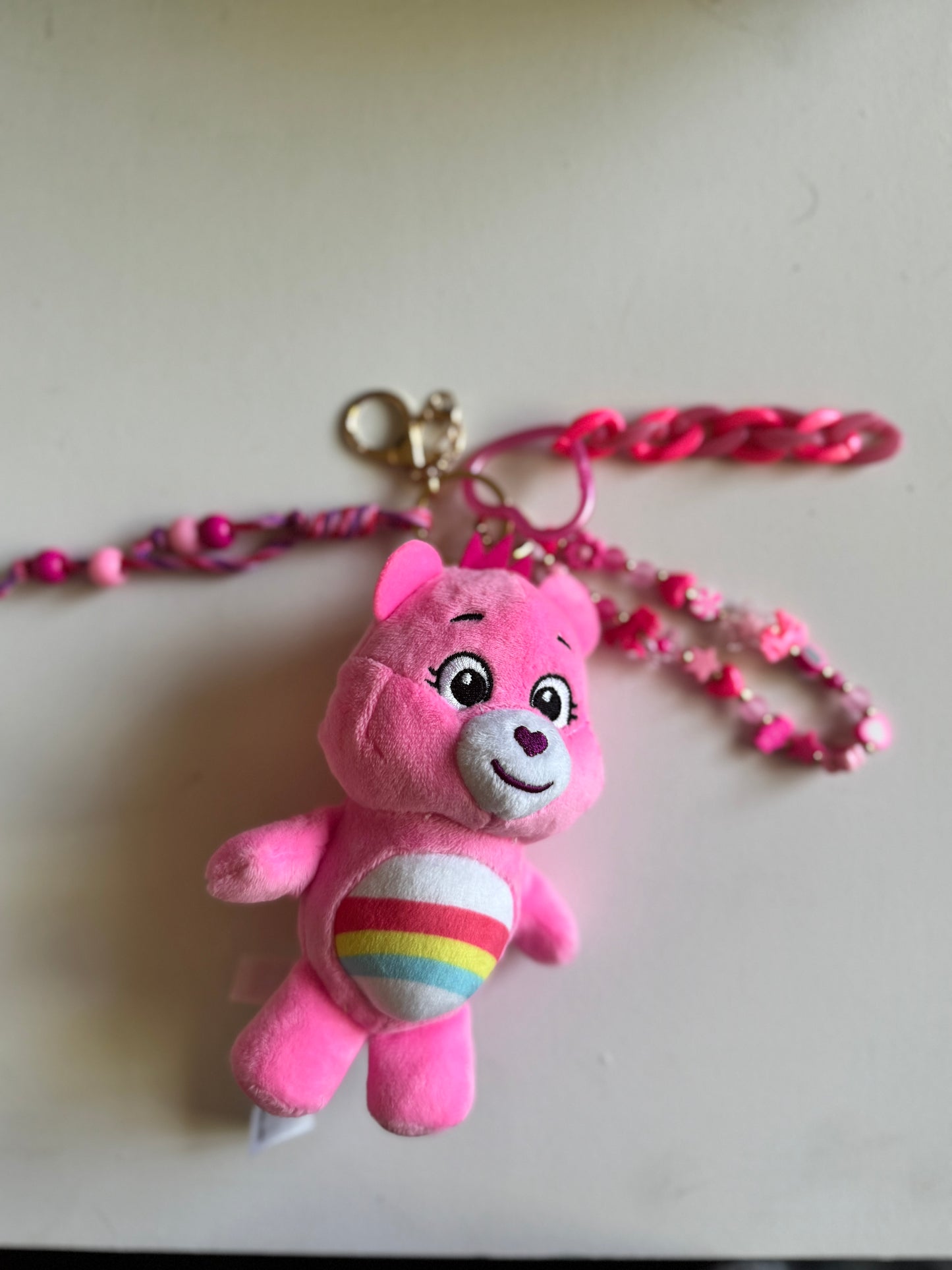 Cheer Bear Care Bear Bag Charm Pendant Keychain