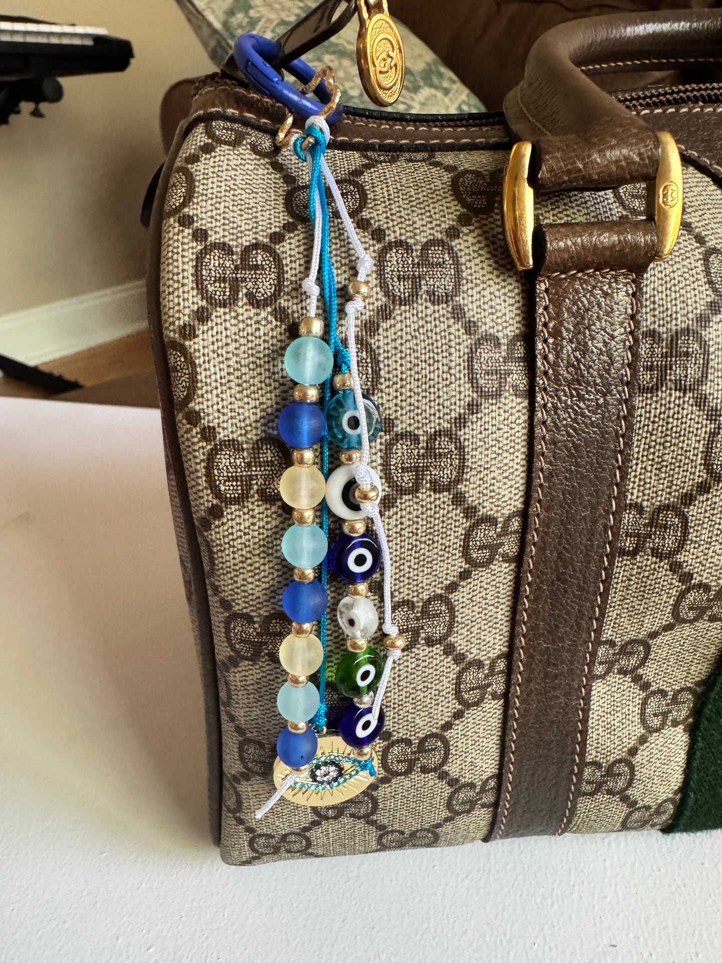 Evil Eye Hamsa Bag Charm Keychain