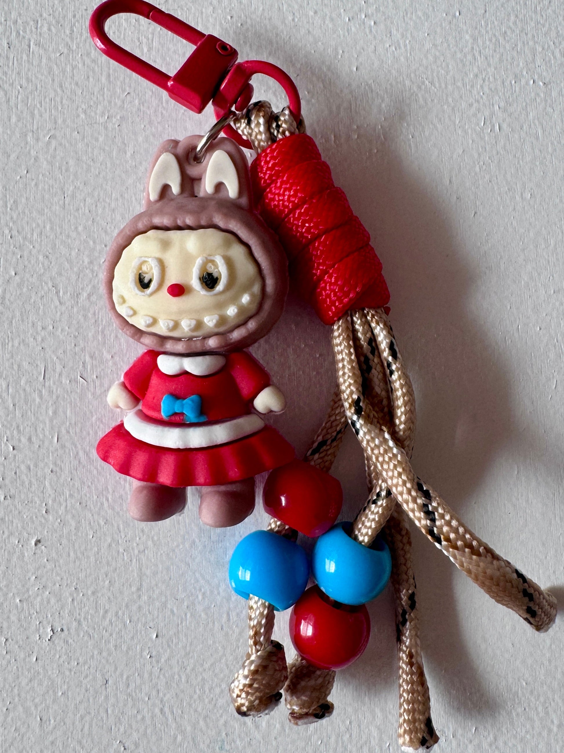 Labubu mini bag charm keychain – handmade cute collectible accessory