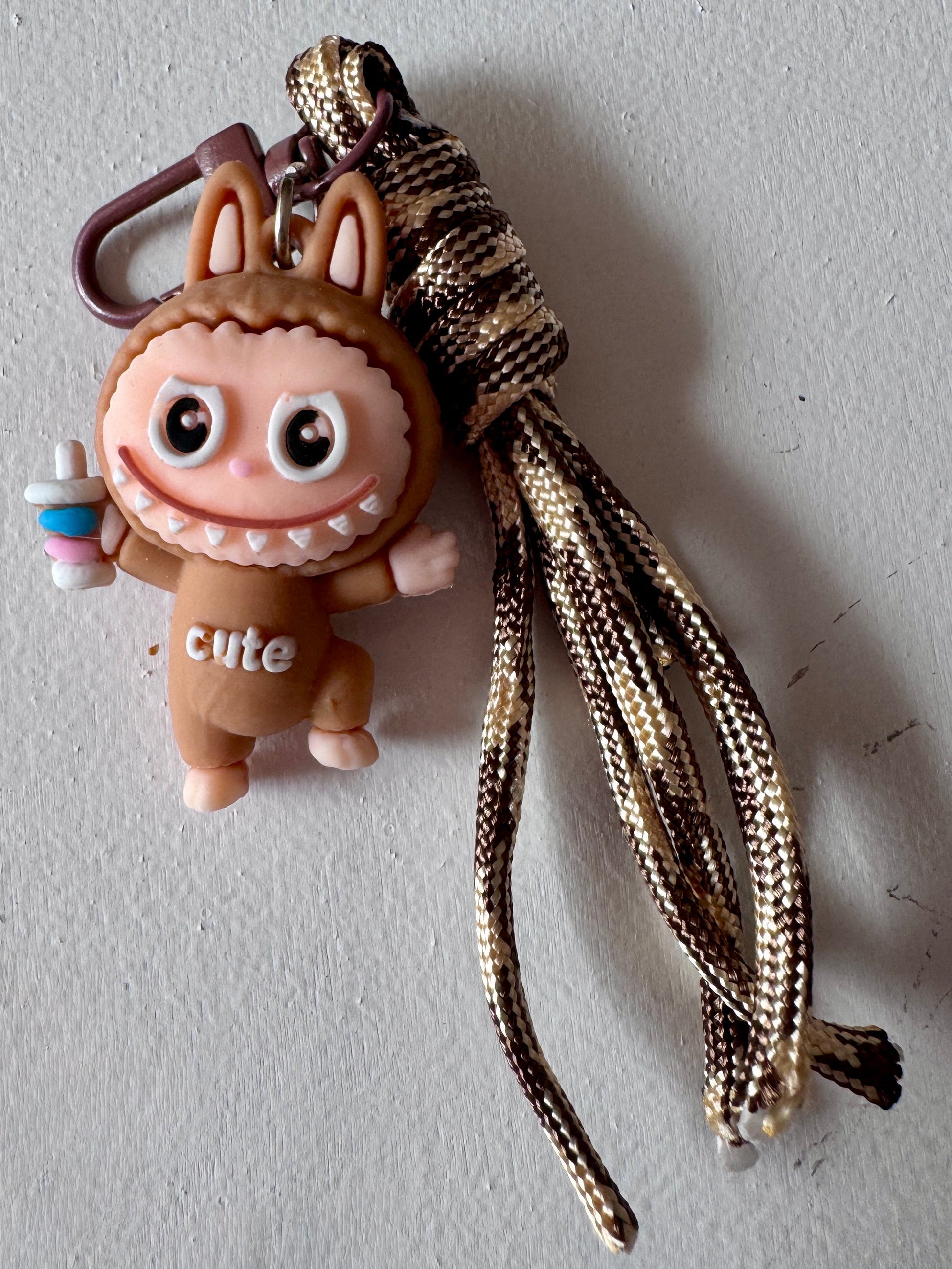 Labubu mini bag charm keychain – handmade cute collectible accessory