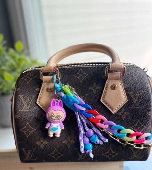 Labubu mini bag charm keychain – handmade cute collectible accessory