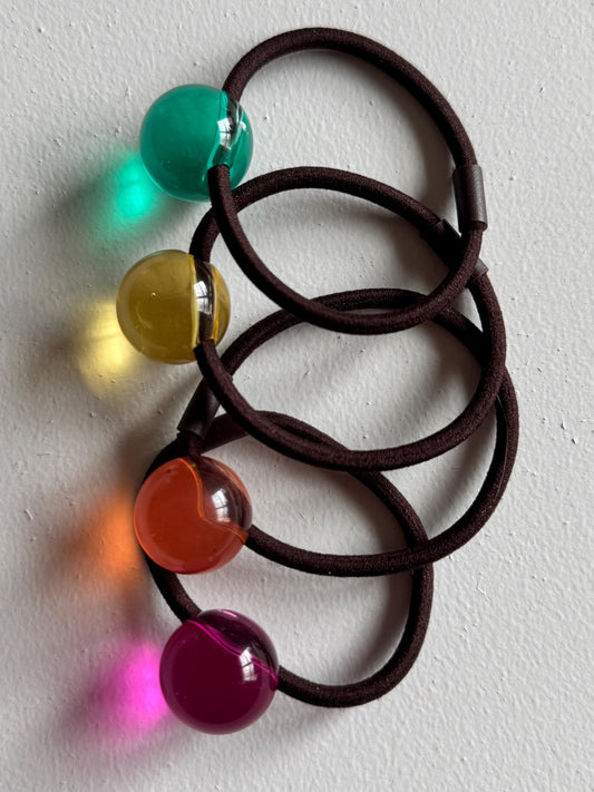 Photo of Jewel tone retro bubble hair band set of 2
